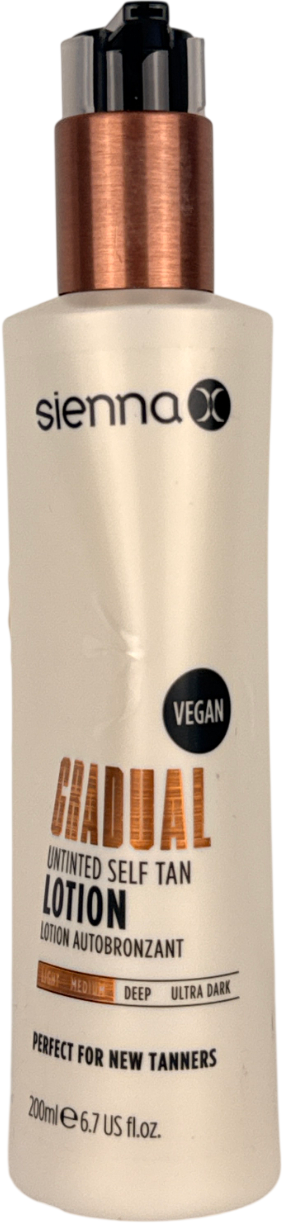 Sienna X Untinted Gradual Self Tan Lotion Universal 200ml