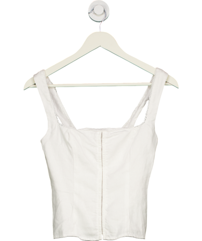 Reformation White 100% Linen Top UK 6