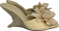ASOS Cream Tilly Mule Wedge With Corsage Trim In Buttermilk UK 7 EU 40 👠