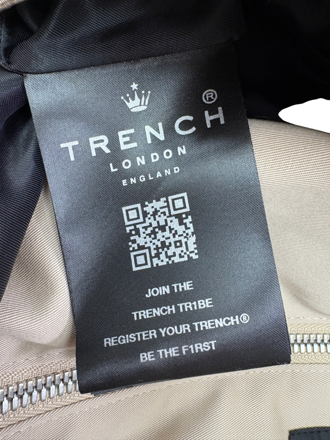 Trench Beige Bond Herringbone Jacket UK L