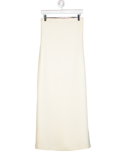 Theory Cream Admiral Crepe Strapless Midi Dress UK XS