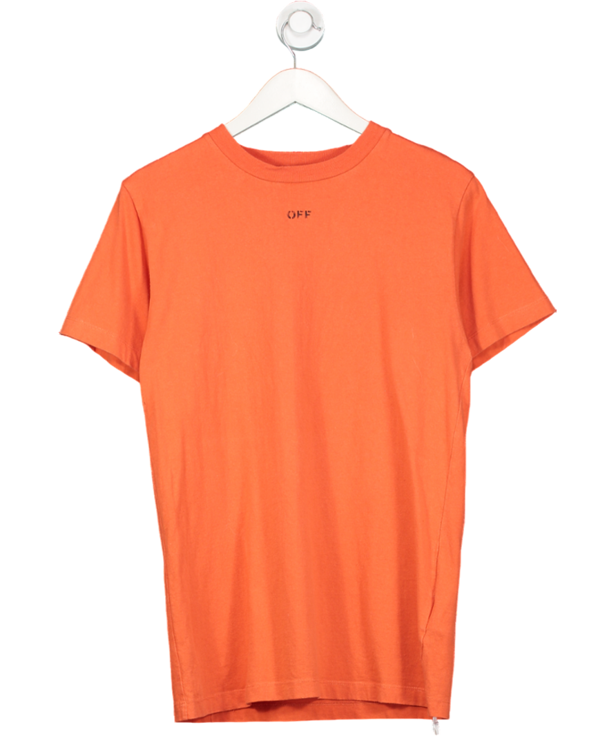 Off-White C/O Virgil Abloh Off-white C/o Virgil Abloh Men's Orange Vibe Arrow T-shirt UK XS