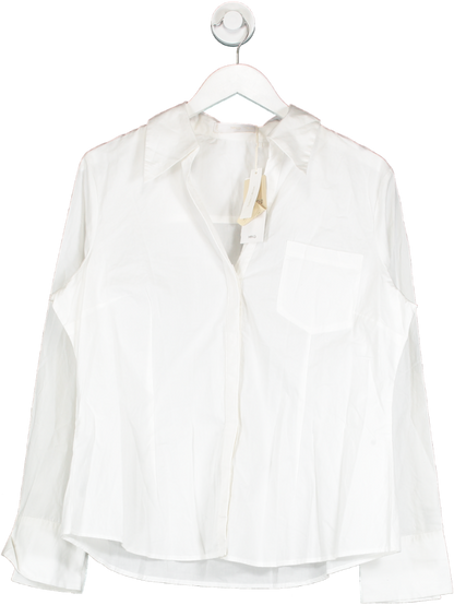 MANGO White Pleated Cotton Shirt BNWT UK 14