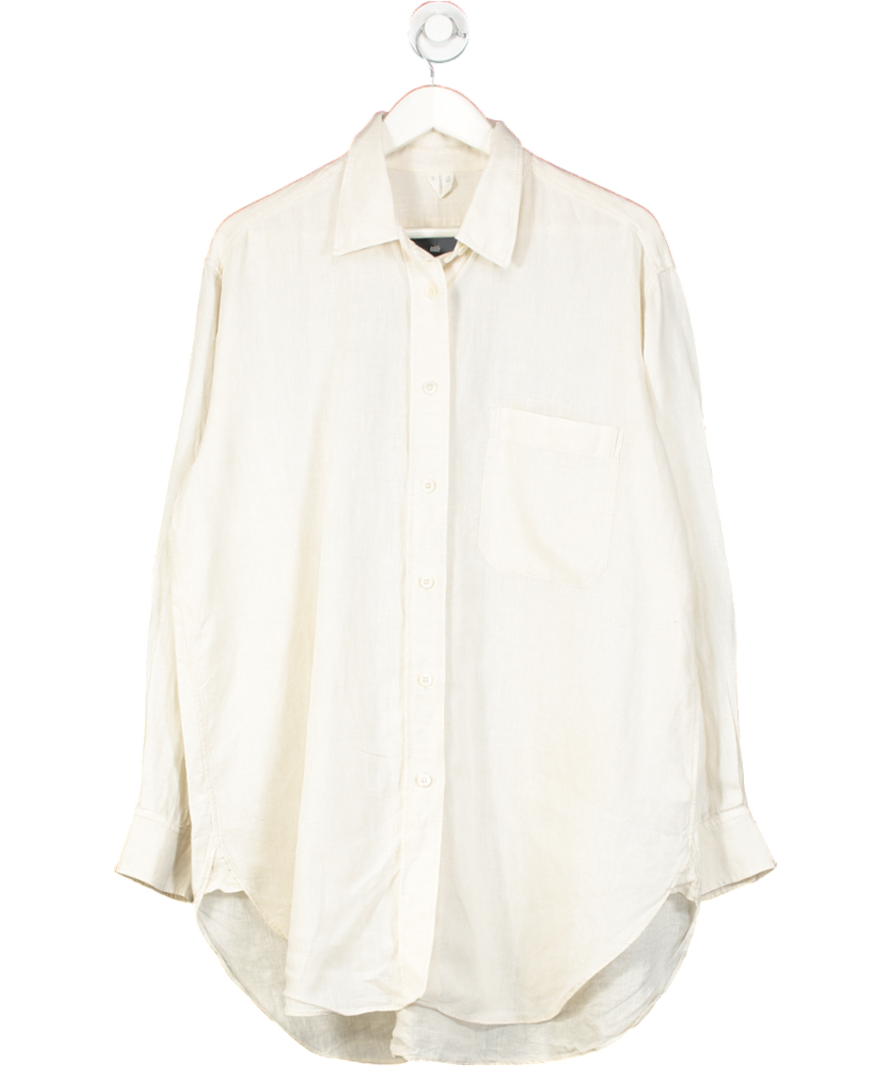Arket Beige Oversized Linen Shirt Eu42 UK 14