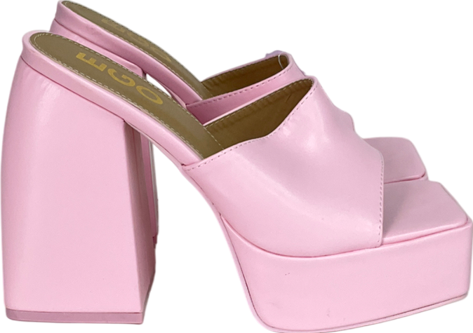 Ego Pink Extreme Platform Block Heels UK 5 EU 38 👠