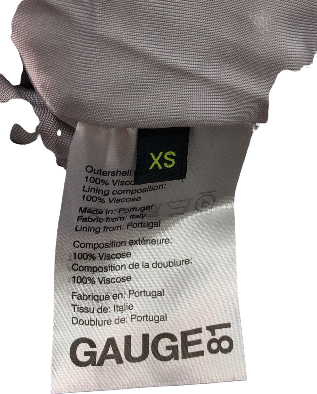 Gauge81 Grey Talsi Plunge Strapless miniDress UK XS