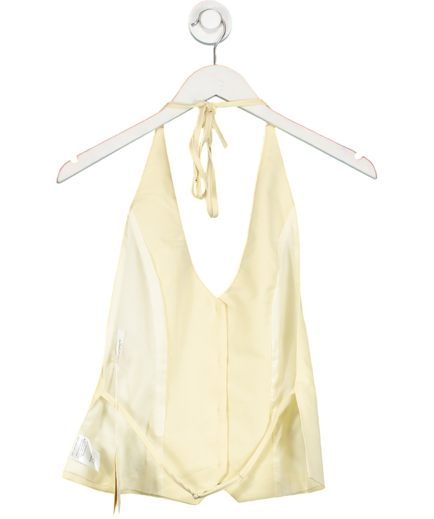 pepper mayo Yellow Sarah Halterneck Vest Top UK 8
