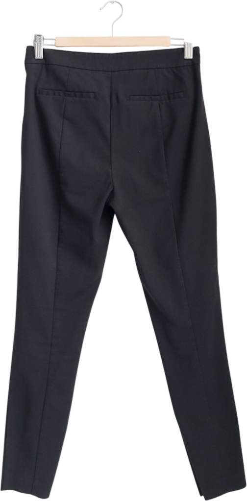 REISS Black Arla Seam Detail Skinny Trousers UK 10