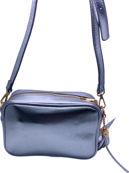 NO.1 George Street Silver Leather Crossbody Bag