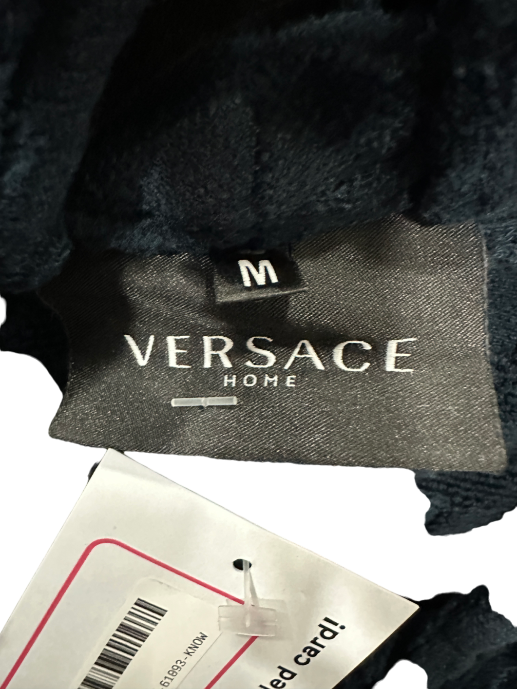 Versace Black and Gold Baroque Bathrobe UK M