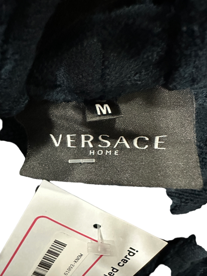 Versace Black and Gold Baroque Bathrobe UK M