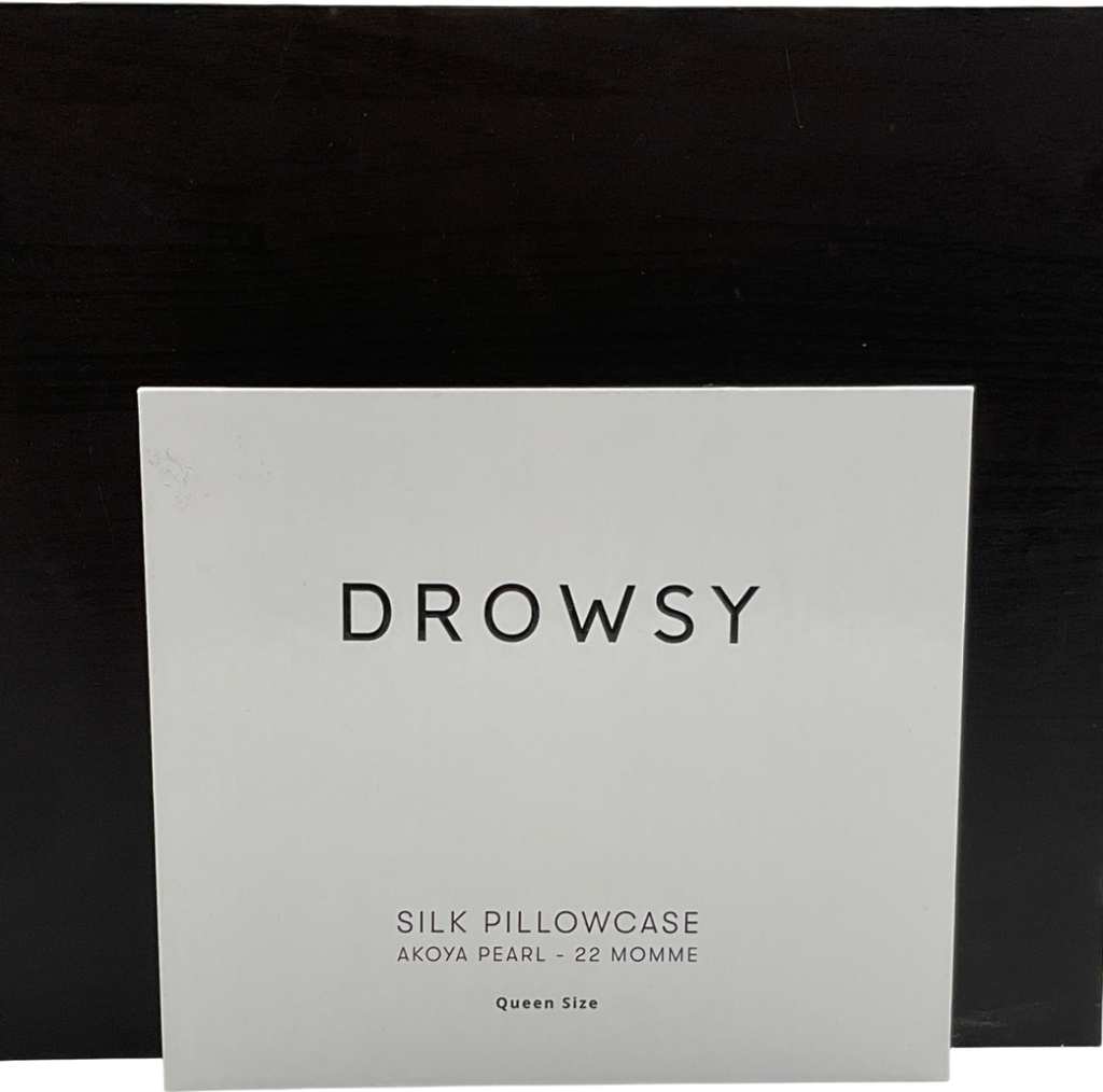 drowsy White Akoya Pearl Silk Pillowcase One Size