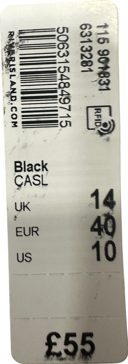 River Island Black CASL Cargo Trousers UK 14