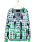 Paper London Multicoloured Checked Wool Cardigan UK L