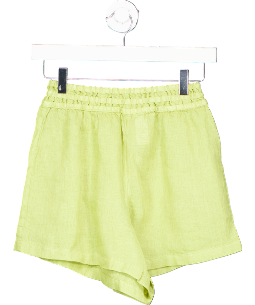 Next Green Linen Shorts UK 6