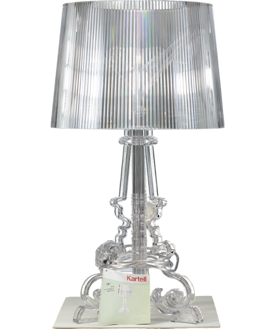 Kartell White Bourgie Transparent  Baroque Lamp