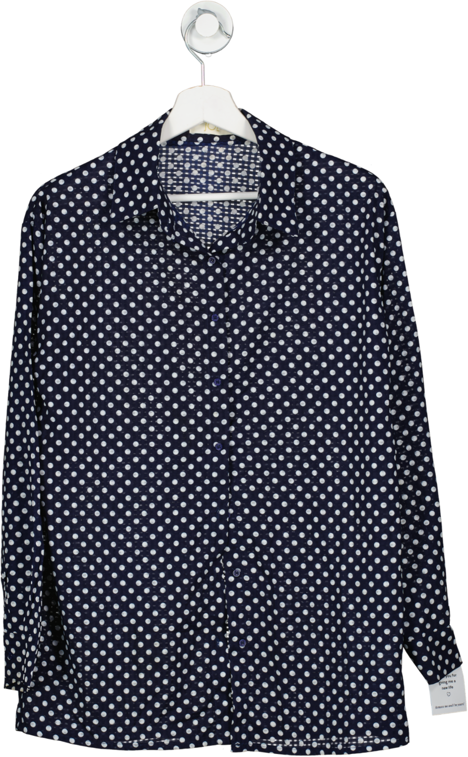 JCL Blue Polka Dot Blouse UK S/M
