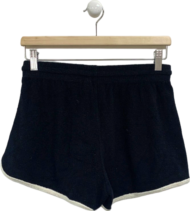 British Vogue Black Terry Shorts UK S