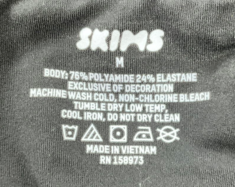 SKIMS Black Fits Everybody Cami Thong Bodysuit - Onyx UK M