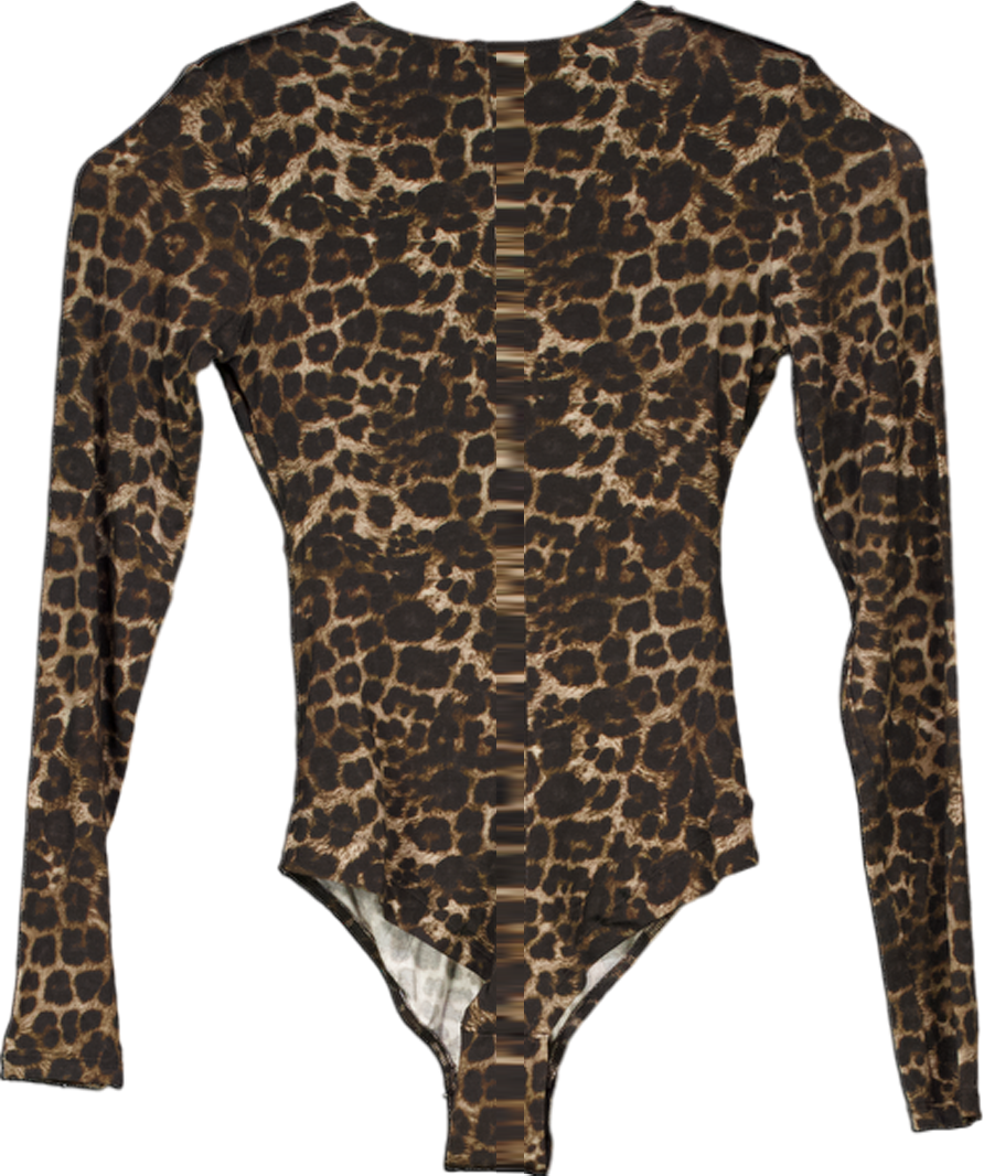 intimissimi Brown Sensual Attitude Long-sleeved Modal Bodysuit UK S