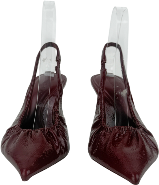 Stradivarius Red Slingback Heeled Court In Burgundy UK 4 EU 37 👠