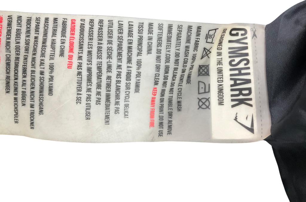 gymshark Black Rainbreaker Jacket UK M