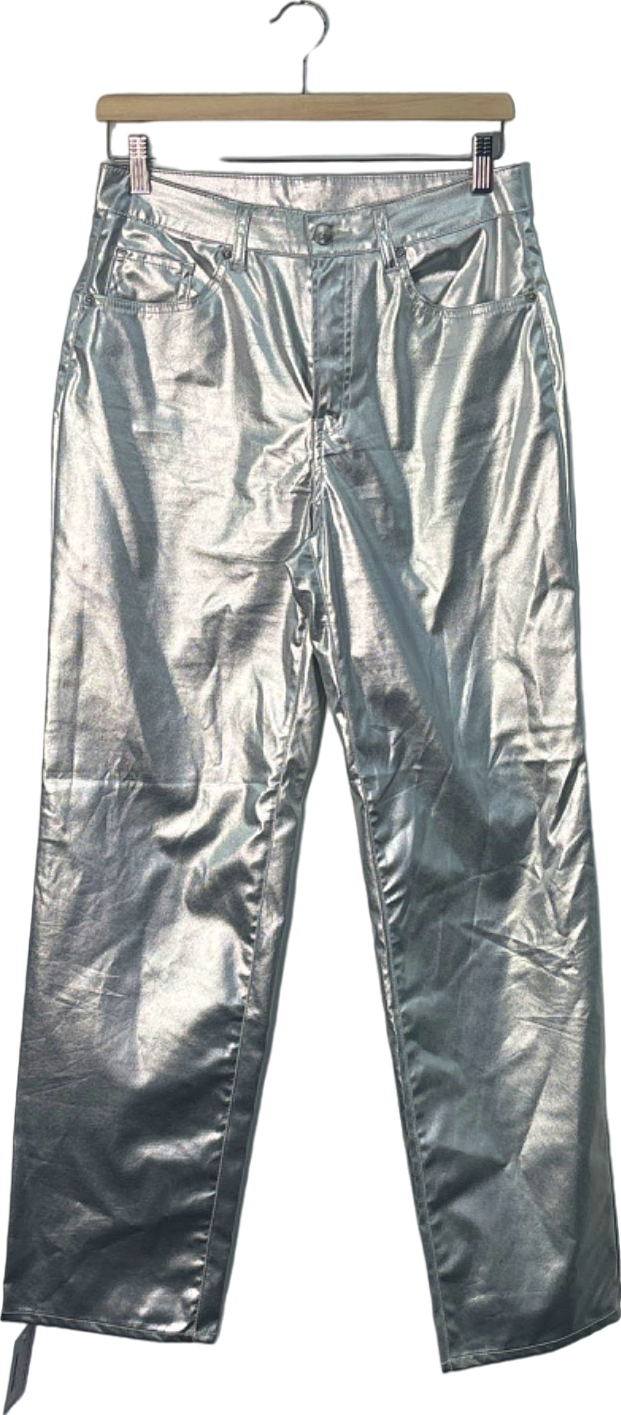 H&M Silver Metallic Trousers EU 38