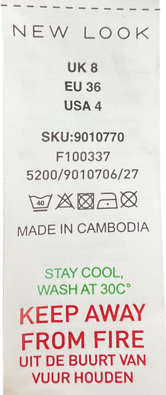 New Look Dark Brown Wide Leg Trousers UK 8