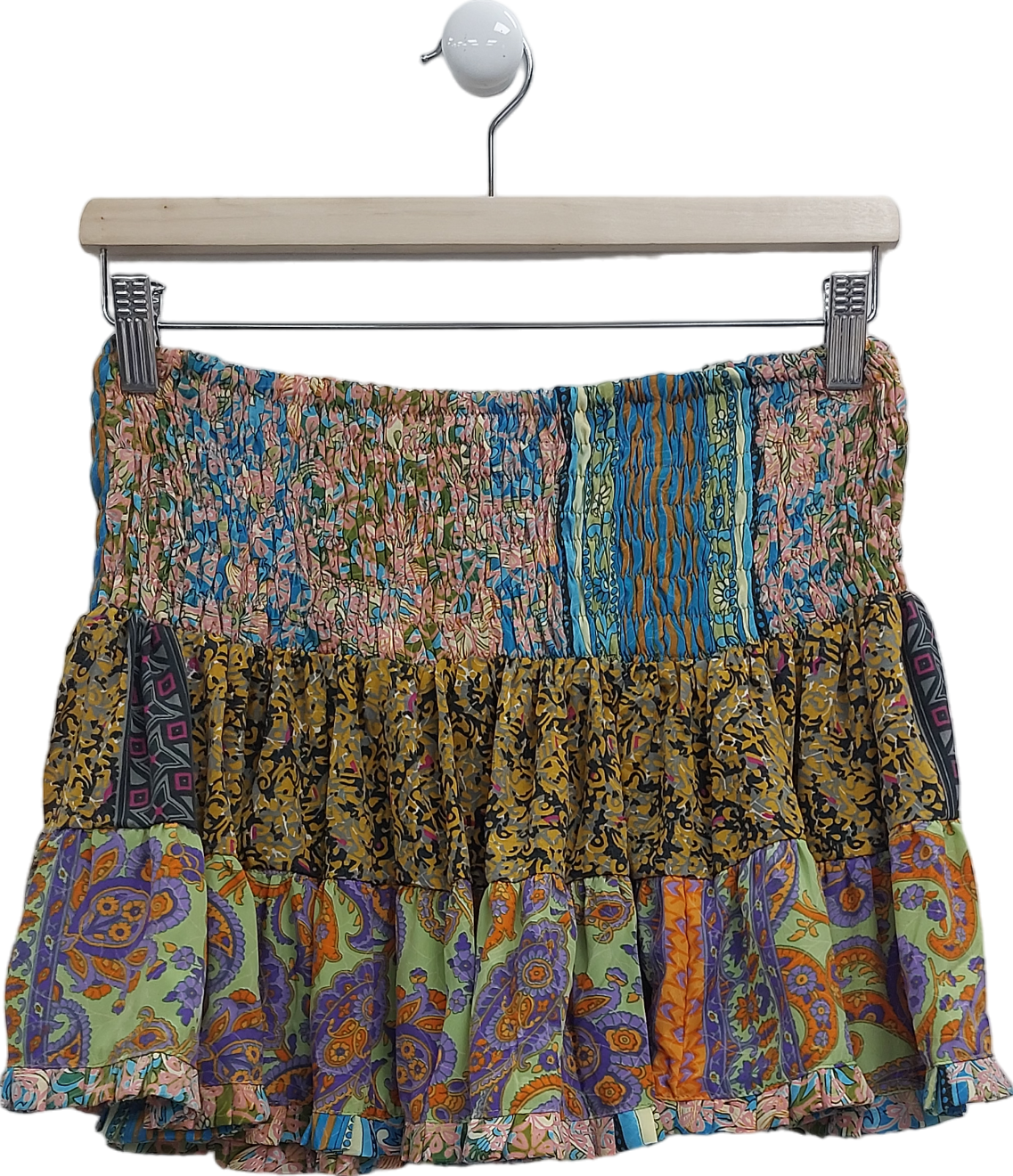 Deepthi SC Multicoloured Ruffle Mini Skirt One Size