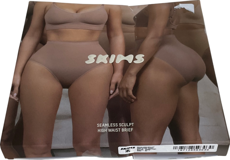 SKIMS Black Seamless Sculpt High Waist Brief - Onyx UK XL