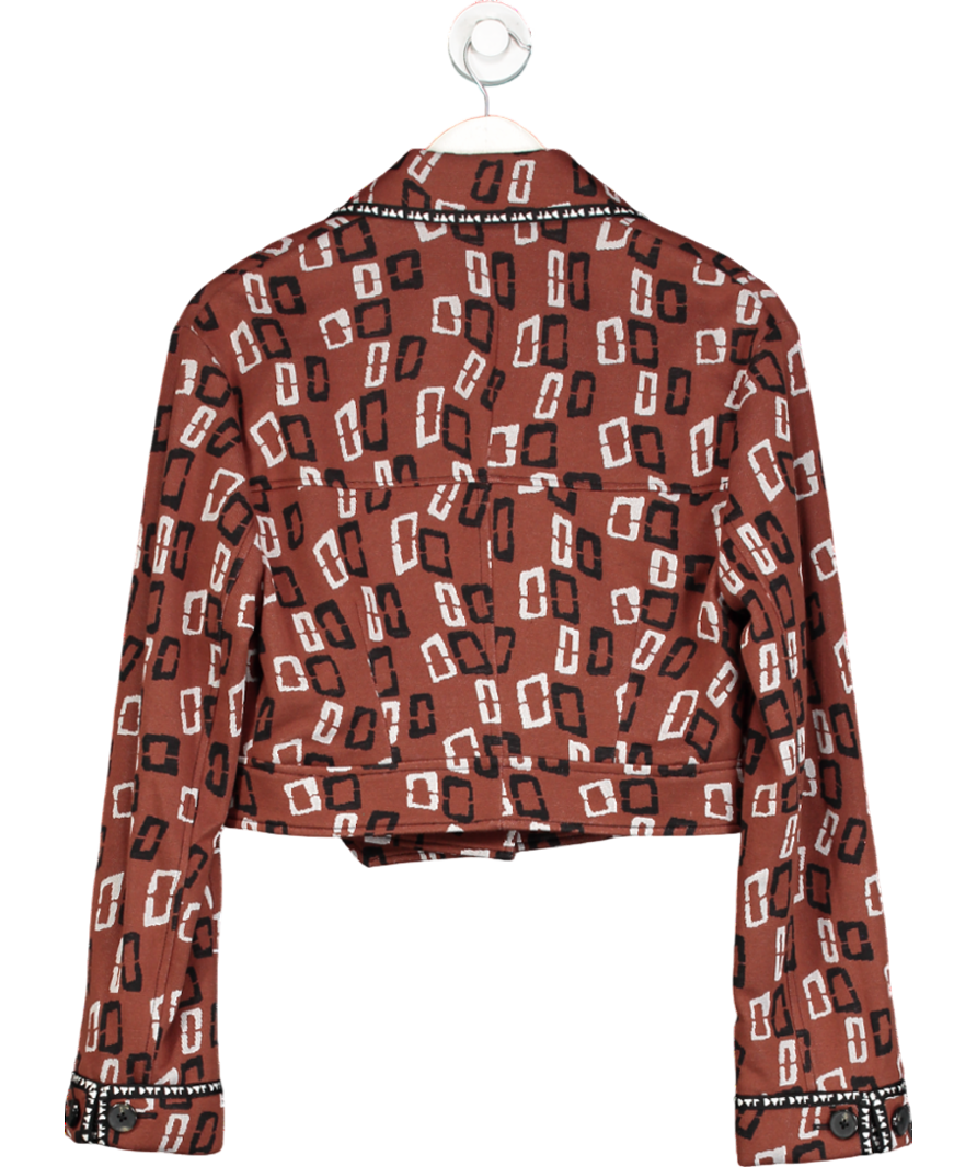 Diane von Furstenberg Brown Lacie Wool Blend Jacket UK S