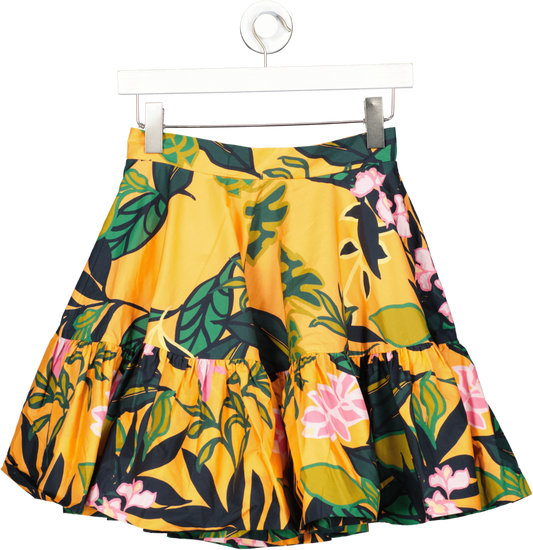 H&M Orange Flared Skirt UK 6