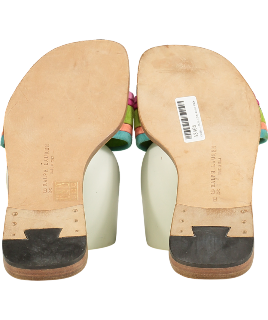 Ralph Lauren Multicoloured Suede Stripe Sandals UK 7.5 EU 40.5 👠