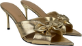 Charles & Keith Jayce Metallic Leather Stiletto Mules - Gold UK 6 EU 39 👠