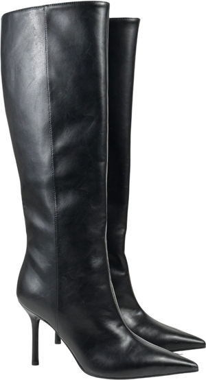 CHARLES & KEITH Pointed Stiletto Knee-high Boots - Black UK 5 EU 38