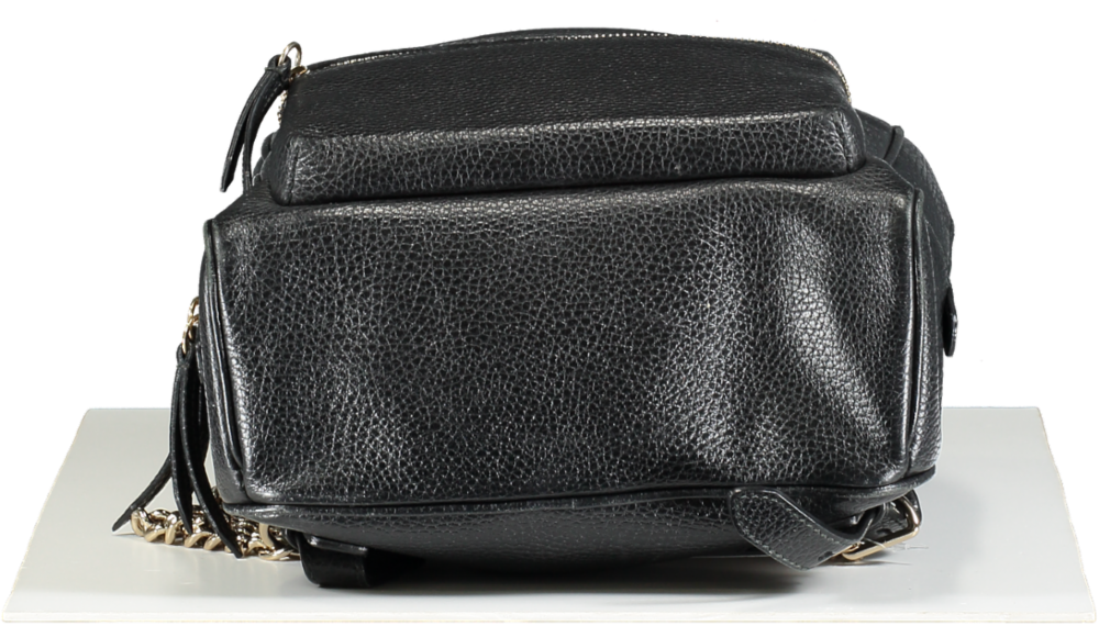 GUCCI Black Soho Chain Leather Backpack One Size