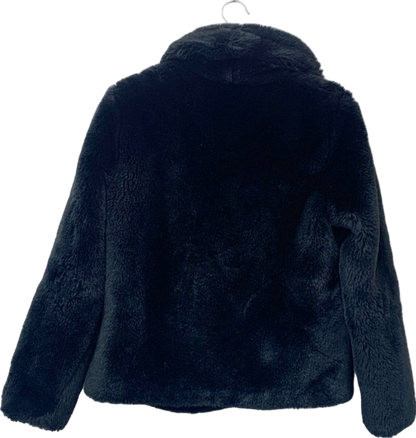 Missguided Black Faux Fur Coat UK 4