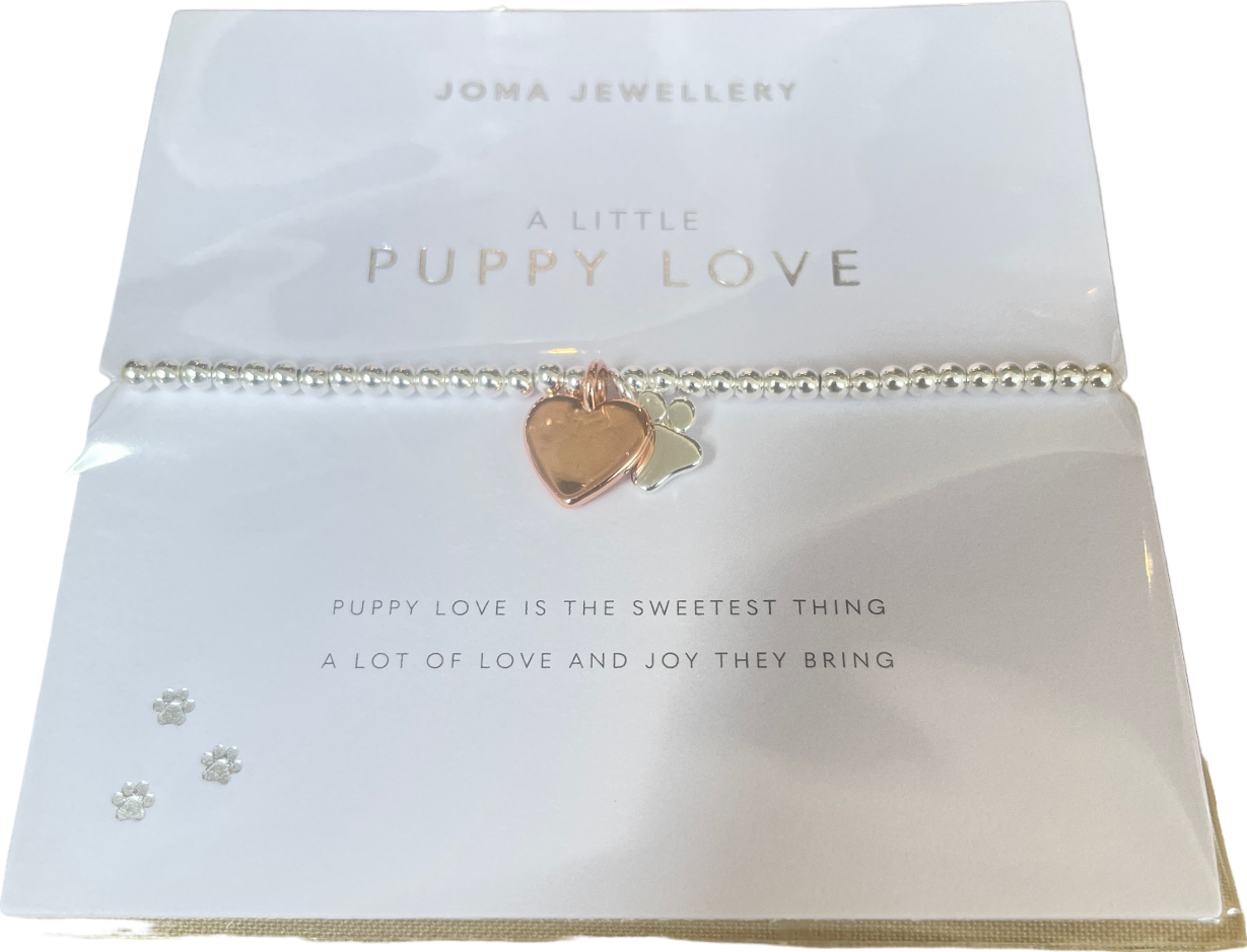 Joma Jewellery Silver/rose Gold A Little 'puppy Love' Bracelet One Size