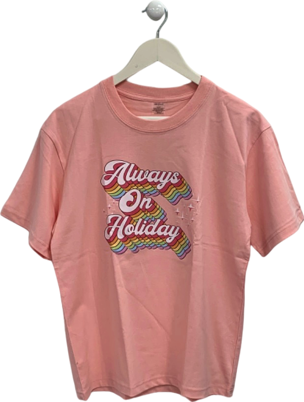 Always on Holiday Pink Graphic T-Shirt S