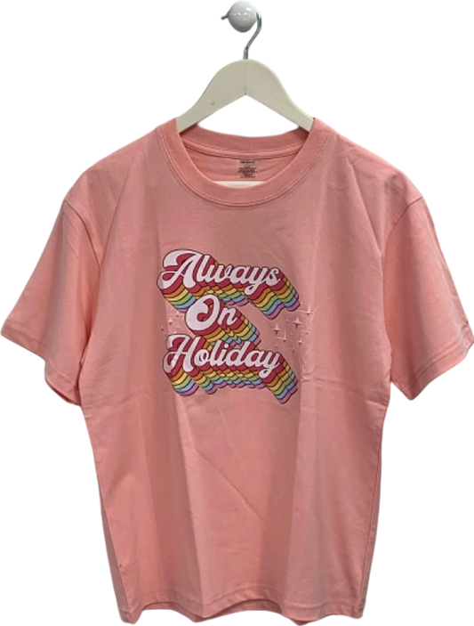 Always on Holiday Pink Graphic T-Shirt S