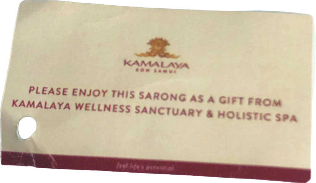 Kamalaya Brown Patterned Sarong One Size