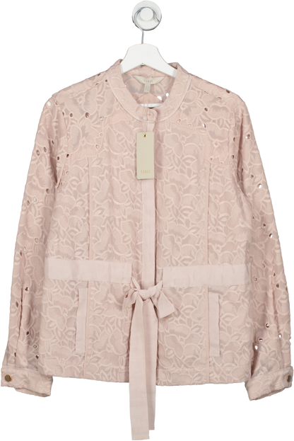 Coast Blush Pink Lace Belted Jacket BNWT UK 14