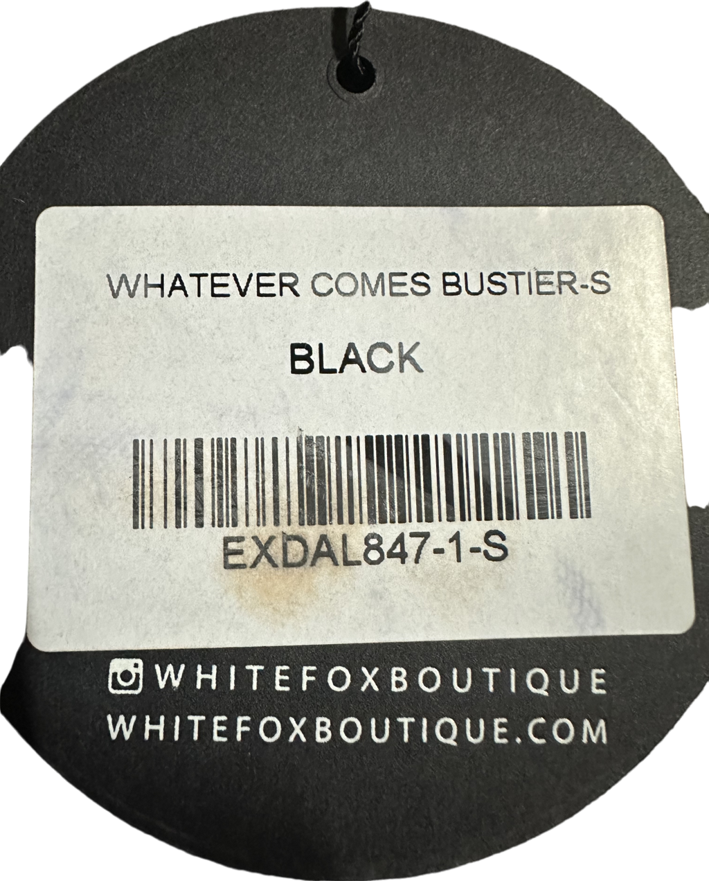 White Fox Whatever She Wants Bustier Black UK S