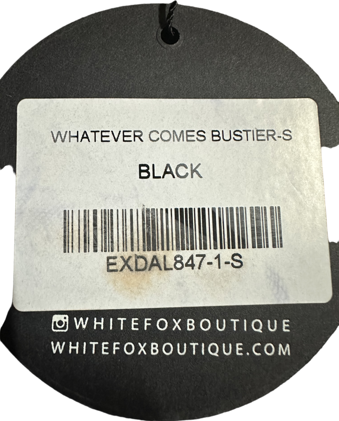 White Fox Whatever She Wants Bustier Black UK S