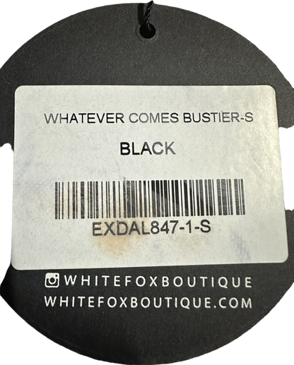 White Fox Whatever She Wants Bustier Black UK S