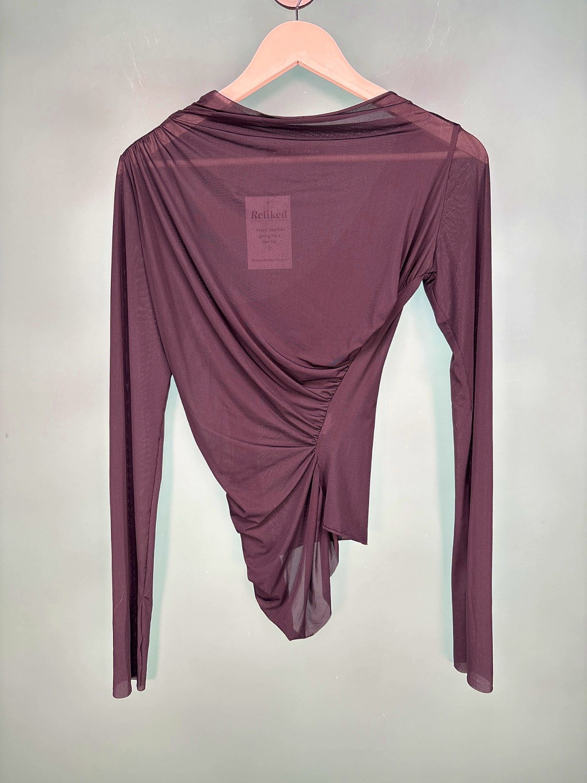 Jade Cropper Black Asymmetric Long Sleeve Top