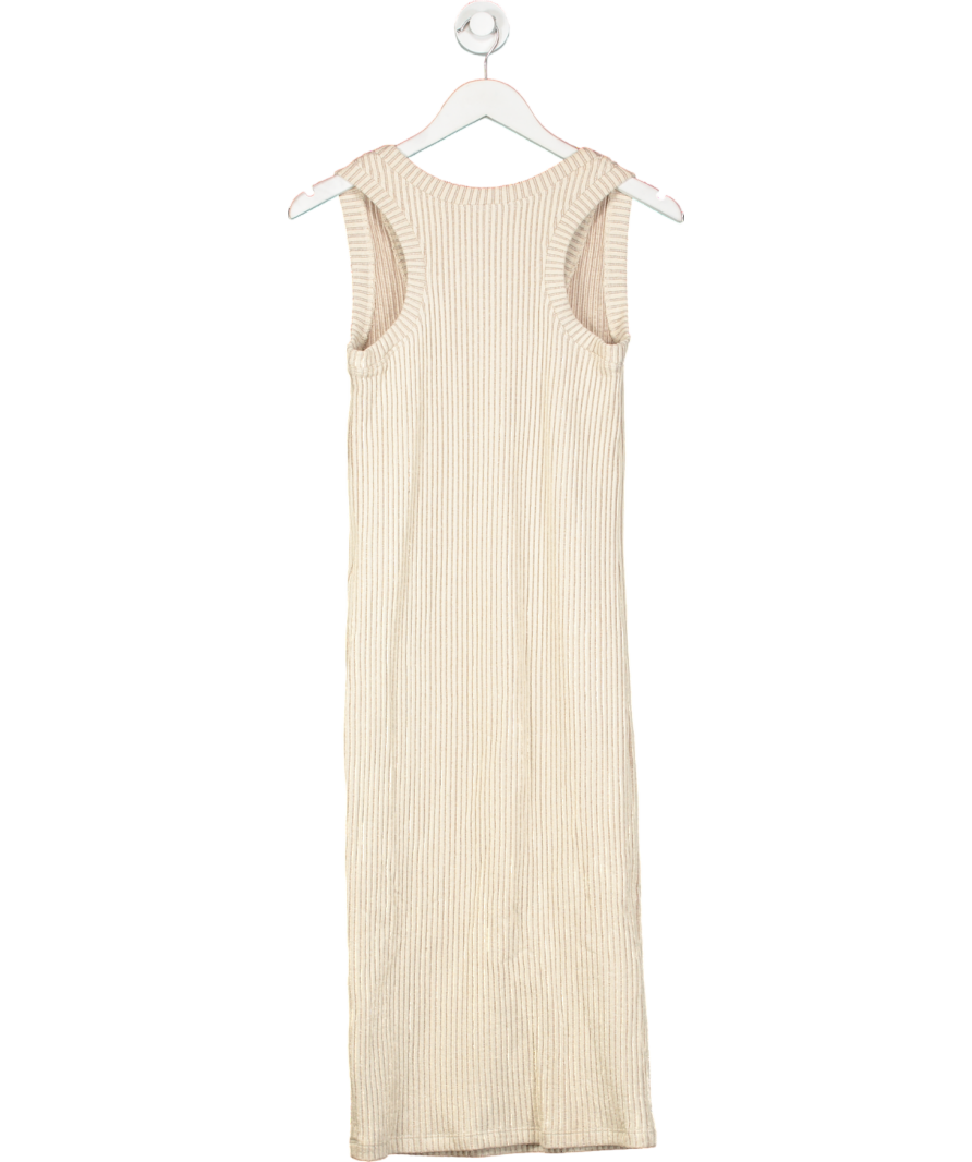 iro paris Beige Taupe Sleeveless Midi Dress UK S