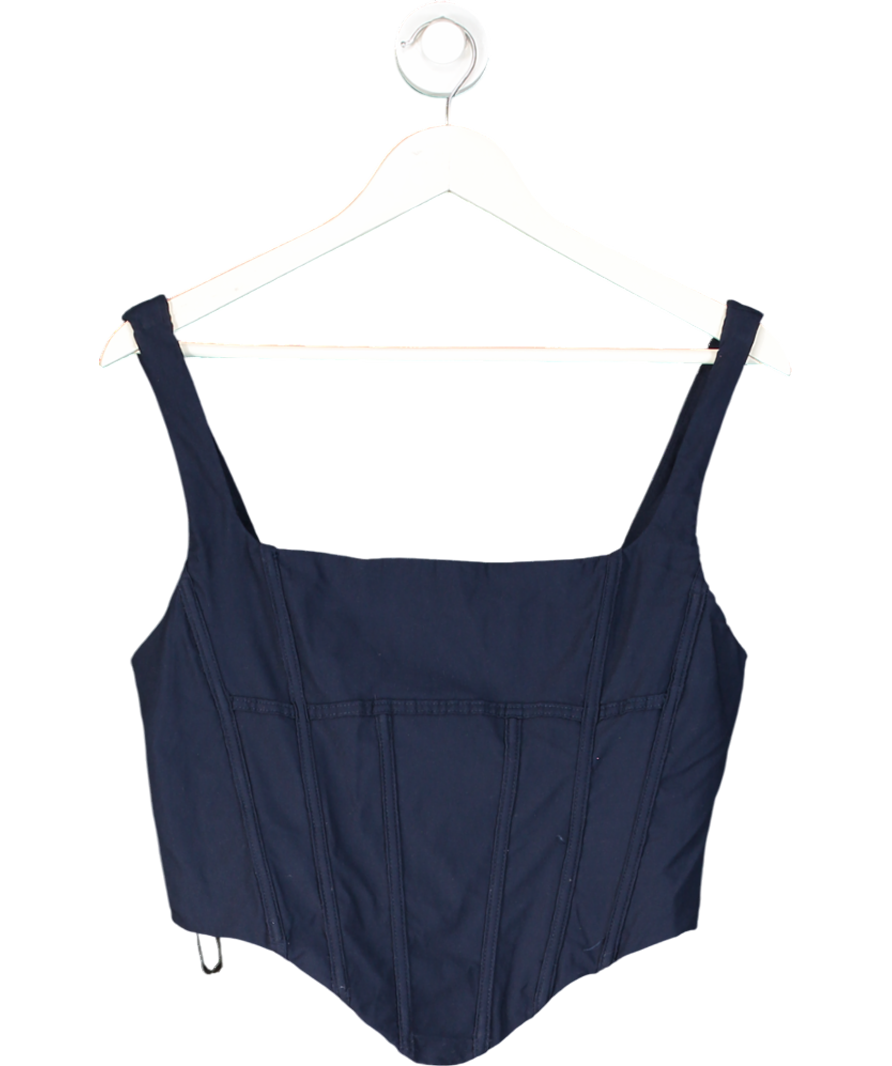 White Fox Blue Bustier Top With Boning UK XL