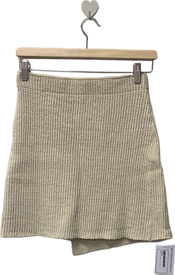 H&M Beige Jersey Knitwear Premium Skirt XS