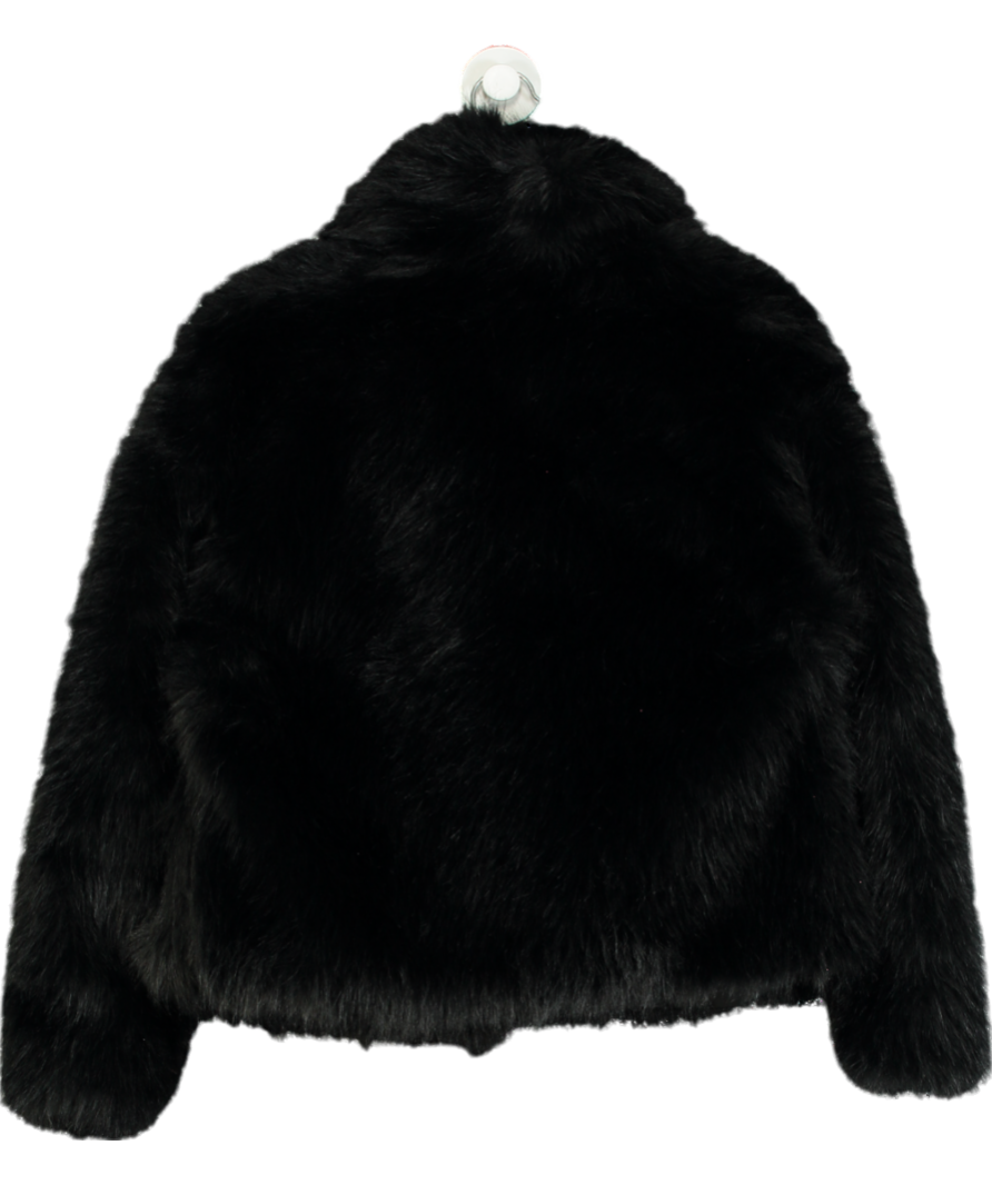 Black Faux Fur Jacket UK M